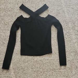 Lulu's Black Off-Shoulder Sweater